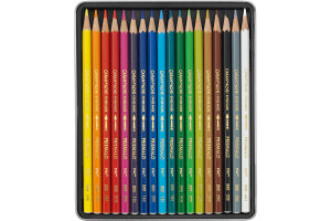 CARAN DACHE Crayon de couleur Prismalo 3mm 999.318 ass. boite mét. 18 piece