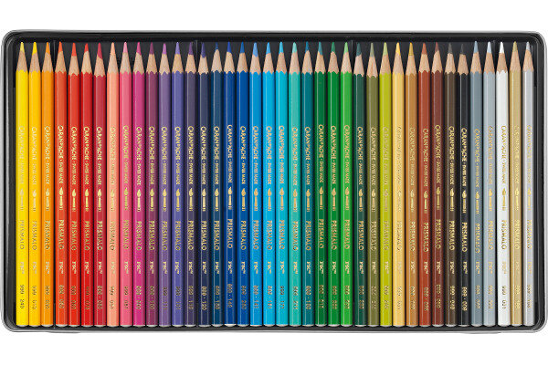 CARAN DACHE Crayon de couleur Prismalo 3mm 999.340 ass. boite m&eacute;t. 40 piece