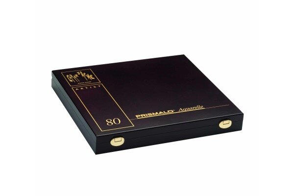 CARAN DACHE Crayon de couleur Prismalo 3mm 999.480 ass. cofret bois 80 piece