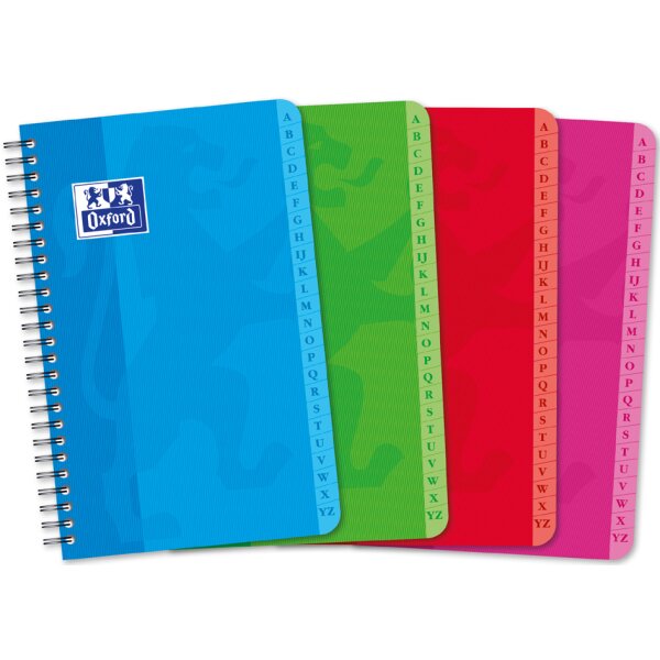Oxford Carnet répertoire, reliure intégrale, 90 x 140 mm