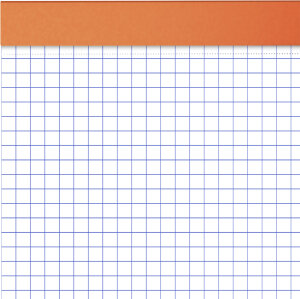 Oxford Notizblock, DIN A4, kariert, 80 Blatt, orange