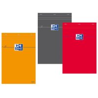 Oxford Notizblock, DIN A4, kariert, 80 Blatt, orange