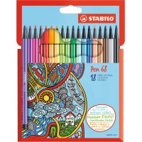 STABILO Feutre Pen 68, étui en carton de 24