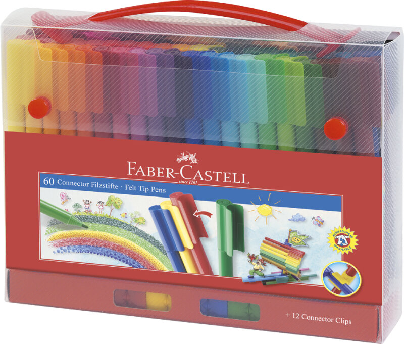 FABER-CASTELL Stylo feutre CONNECTOR PEN, coffret de 60