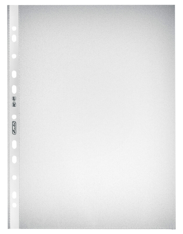 herlitz Pochette perfor&eacute;e, A4, grain&eacute;, 0,055 mm