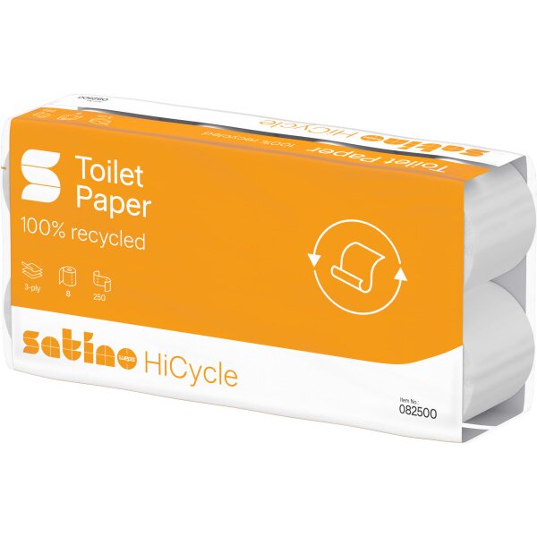 SATINO Toilettenpapier HiCycle 082500 250 Coupons, 8 Rollen