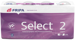 Fripa Toilettenpapier Select, 4-lagig, hochweiss