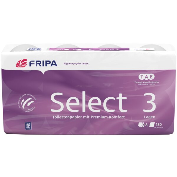 Fripa Papier toilette Select, 3 couches, extra blanc