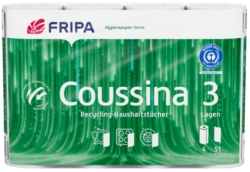 Fripa Rouleau dessuie-tout Coussina, 3 couches, blanc