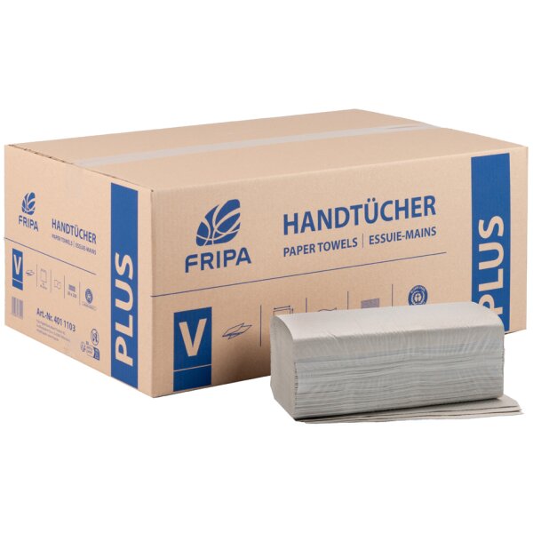 Fripa Handtuchpapier PLUS, 250 x 230 mm, V-Falz, natur