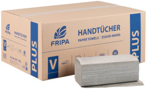 Fripa Handtuchpapier PLUS, 250 x 230 mm, V-Falz, natur