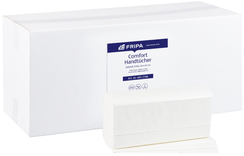 Fripa Handtuchpapier COMFORT, 235 x 320 mm, W-Falz, hochweiss