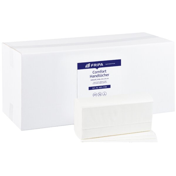 Fripa Essuie-mains COMFORT, 235 x 320 mm, pli-W, extra blanc