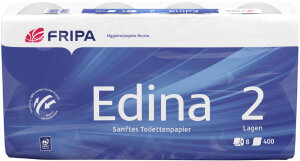 Fripa Toilettenpapier Edina, 2-lagig, hochweiss