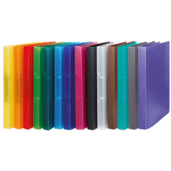 HERMA Ringbuch, DIN A4, 2-Ring-Mechanik, transluzent-türkis