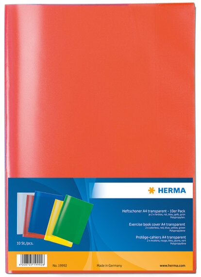 HERMA Prot&egrave;ge-cahiers, format A4, en PP, violet transparent