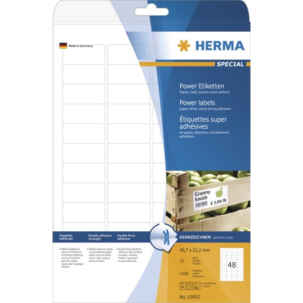 HERMA Power Etiquette SPECIAL, 70 x 42,3 mm, blanc