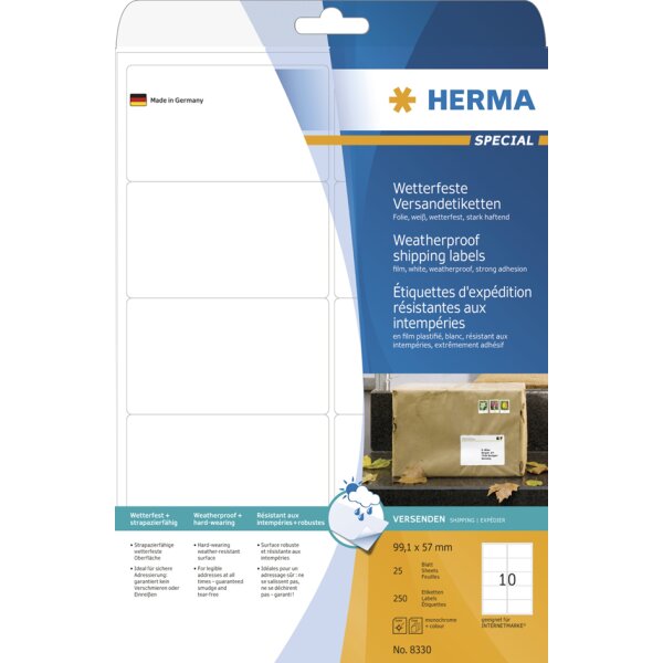 HERMA Etiquette dexp&eacute;dition SPECIAL, 99,1 x 67,7 mm