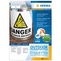 HERMA Étiquette film outdoor SPECIAL, 210 x 297 mm
