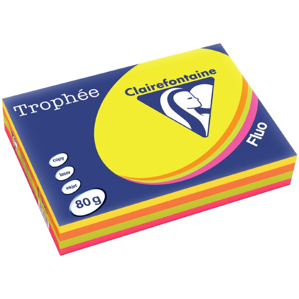 Clairefontaine Papier universel Troph&eacute;e, A4, assorti pastel