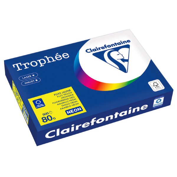 Clairefontaine Papier universel Troph&eacute;e, A3, vert fluo