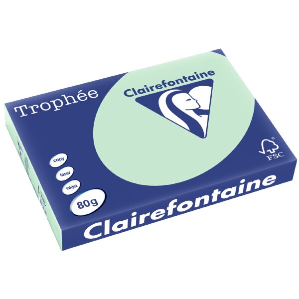 Clairefontaine Multifunktionspapier Troph&eacute;e, A3, tannengr&uuml;n