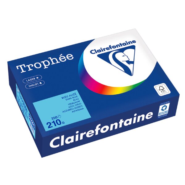 Clairefontaine Multifunktionspapier Troph&eacute;e, A4, stahlgrau
