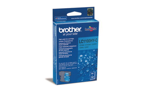 BROTHER Cartouche dencre HY cyan LC-1100HYC MFC-6490CW 750 pages