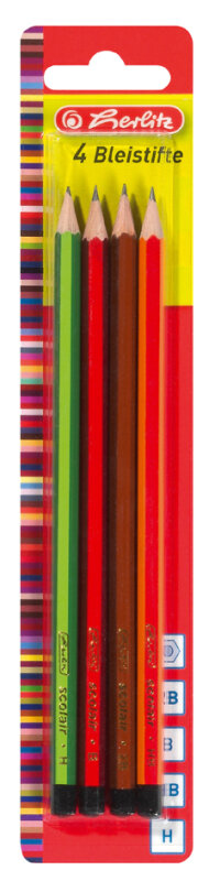herlitz Bleistift Scolair, sechseckig, sortiert