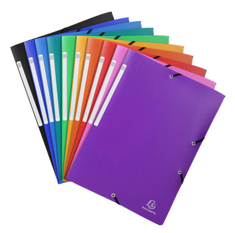 EXACOMPTA Chemise &agrave; &eacute;lastiques, A4, PP, assorti