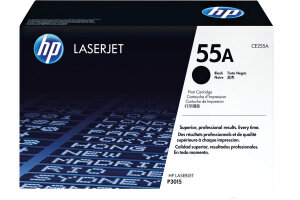 HP Cartouche toner 55A noir CE255A LaserJet P3015 6000 pages