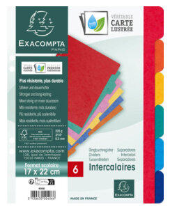EXACOMPTA Karton-Register, DIN A4, 8-teilig