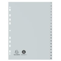 EXACOMPTA Kunststoff-Register, Zahlen, A4, 20-teilig