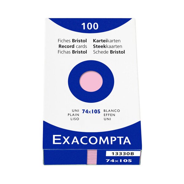EXACOMPTA Karteikarten, DIN A7, blanko, grün