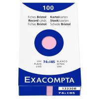 EXACOMPTA Fiches bristol, A7, uni, vert