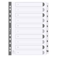 EXACOMPTA Karton-Register 1-20, DIN A4, weiss, 20-teilig