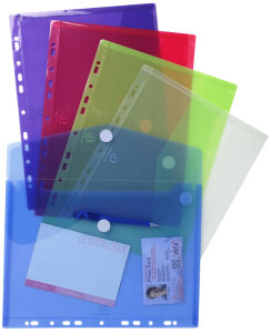 EXACOMPTA Pochette document perforée, A4, PP, assorti