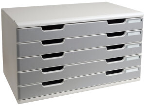 EXACOMPTA Module de classement MODULO A3, 5 tiroirs, gris