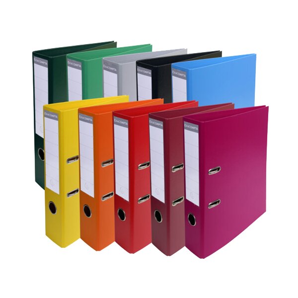 EXACOMPTA Classeur &agrave; levier PVC Premium, A4, 50 mm, assorti