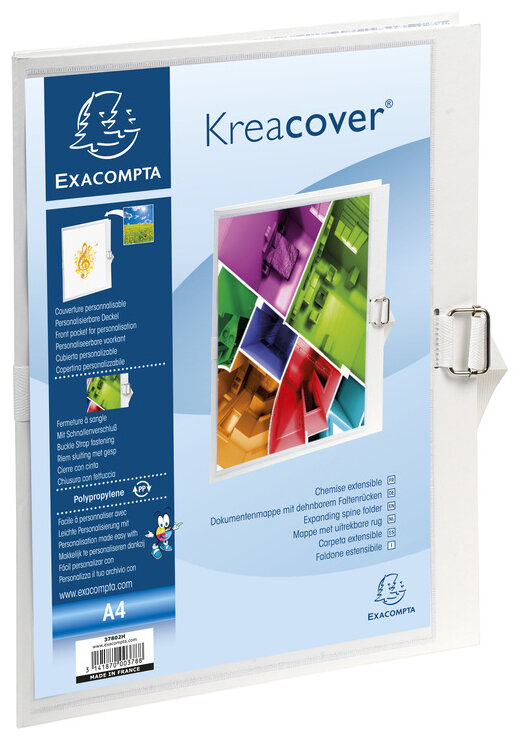 EXACOMPTA Dokumentenmappe Kreacover, DIN A4, weiss