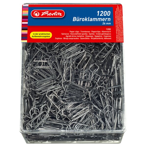 herlitz Trombones, en métal, 32 mm, zingué