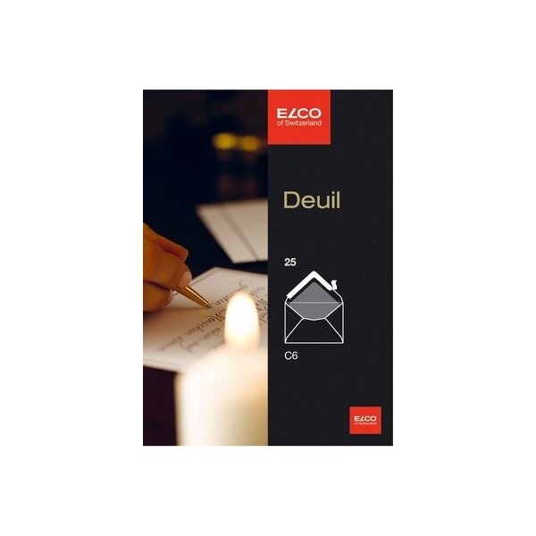 ELCO Enveloppe de deuil Office C6 79818.12 100g, Deuil 25 pcs.