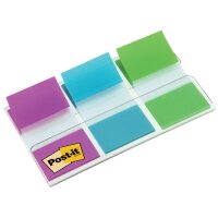 Post-it Marque-pages Index, 25,4 x 43,2 mm, 3 couleurs