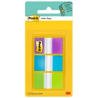 Post-it Marque-pages Index, 25,4 x 43,2 mm, 3 couleurs