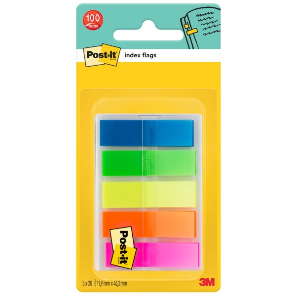 Post-it Haftmarker Index Mini, 11,9 x 43,2 mm, farbig