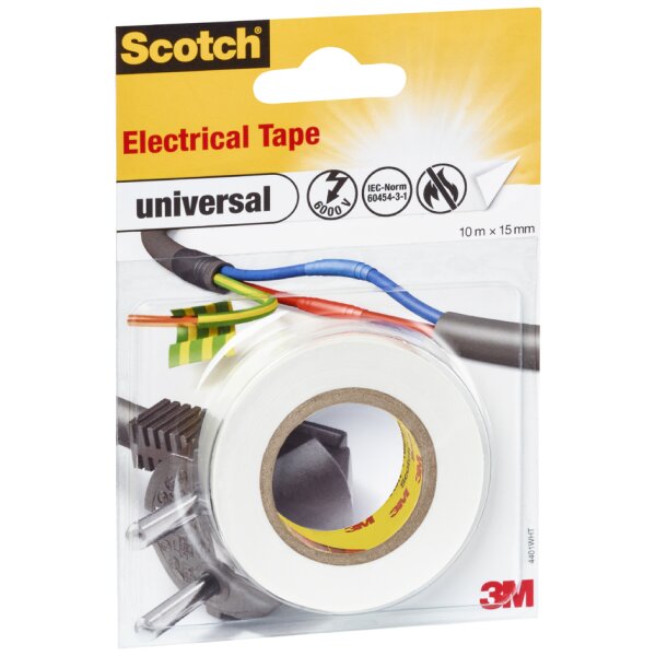 Scotch Ruban isolant universel, 15 mm x 10 mm, noir