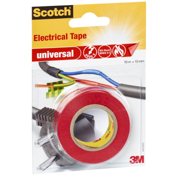 Scotch Ruban isolant universel, 15 mm x 10 mm, noir