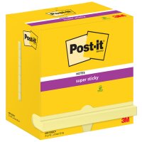 Post-it Haftnotizen super sticky notes, 127 x 76 mm, gelb