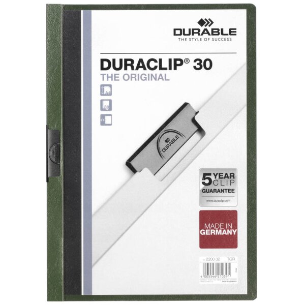 DURABLE Klemmhefter DURACLIP ORIGINAL 30, DIN A4, sortiert