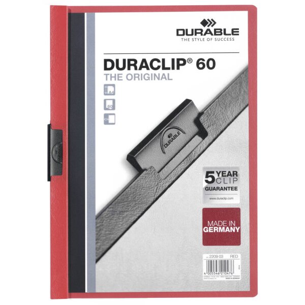 DURABLE Klemmhefter DURACLIP ORIGINAL 60, DIN A4, schwarz